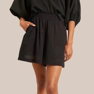 Modern Citizen Black High-Waist Relaxed Shorts